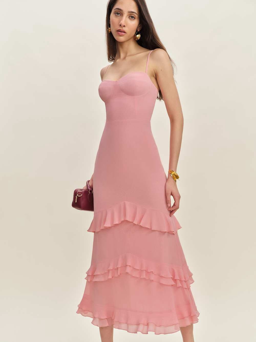Reformation Ellora Maxi Dress Size 10 B761 - Picture 2 of 6